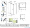 Radaway Nes Kdj II Brushed Nickel kabina 100x100cm lewa szczotkowany nikiel 10032100-91-01L/10039100-01-01